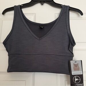 90 Degree By Reflex Charcoal Sports Bra/ cropped tank